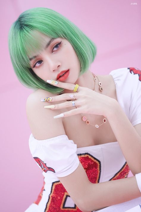 Lisa Ice Cream, Blackpink Ice Cream, Blackpink Ice-cream, Lisa Green, Ice Cream Photos, Photos Hd, Lalisa Manobal, Blackpink Photos, Lalisa Manoban