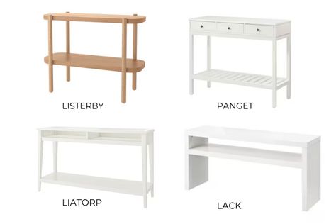 IKEA Console Table Hack: 3 Simple DIY projects - IKEA Hackers Ikea Panget Console Table, Listerby Ikea Hack, Diy Ikea Console Table, Ikea Hacks Console Table, Console Table Ikea Hack, Ikea Hack Console Table, Ikea Entryway Table, Ikea Sofa Table Hack, Entry Table Ikea