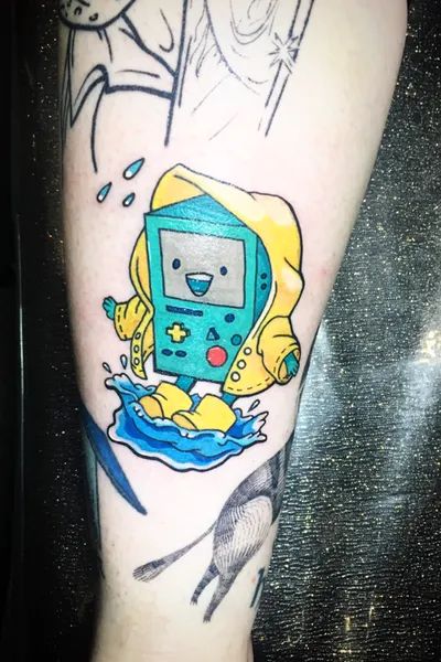 Adventure Time Tattoo, Learn To Tattoo, Tattoo Now, Tattoo Portfolio, Cartoon Tattoos, Time Tattoos, Eye Tattoo, Tattoo Supplies, Anime Tattoos