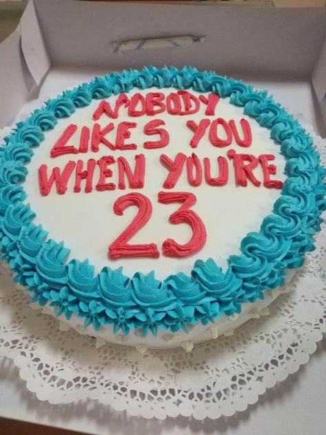 32+ Pretty Photo of 23 Birthday Cake 23 Birthday Cake I Waited 8 Years For This Birthday Cake Blink182  #BestBirthdayCakes Birthday Cake Black And Pink, Blink 182 Birthday, Cake 23 Birthday, Birthday Cake 23, 23rd Birthday Cake, 23 Birthday Cake, Birthday Smiley, 23 Birthday, Polka Dot Cakes