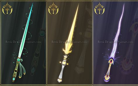 Wand adopts 10 (OPEN) by Rittik-Designs on DeviantArt Rittik Designs, Magical Items, Anime Accessories, Cool Swords, Magical Jewelry, My Gallery, Magic Art, 판타지 아트, Beautiful Drawings