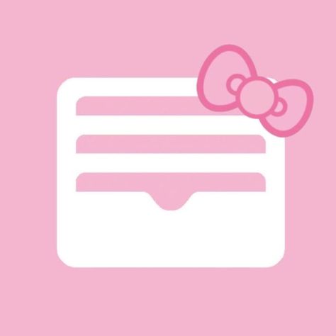 Sanrio App Icons Hello Kitty, Contacts App Icon Pink, Pink Wallet Icon, Hello Kitty Iphone Icons, Phone Widget Wallpaper, Wallet Icon Aesthetic, Hello Kitty Phone Icons, Pink Hello Kitty Wallpaper, Hello Kitty Icons For Apps