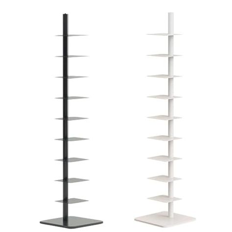 PRICES MAY VARY. Easily accessible: The 360° rotatable feature of this Metal Bookcase allows for quick and easy access to all your books and items. This narrow bookcase can hold up to 60-90 books while occupying a minimal amount of space, giving you greater flexibility in spatial layout. Ample storage space: With 9 shelves, this rotating bookshelf tower offers generous storage space to accommodate your entire book collection and other items. The top section can also be used for decorative purpos Book Stack Shelf, Spine Bookshelf, Tall Book Shelf, Invisible Bookshelf, Rotating Bookshelf, Vertical Bookshelf, Narrow Bookshelf, Narrow Bookcase, Corner Bookshelf