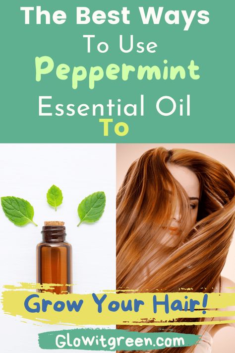 How To Use Peppermint Essential Oil For Hair Growth! | A Green Beauty Blog Peppermint Oil Hair, Benefits Of Peppermint Essential Oil, Peppermint Oil Benefits, Ways To Grow Hair, Oil For Hair Growth, Spearmint Essential Oil, Stimulate Hair Follicles, Boost Hair Growth, Oil For Hair