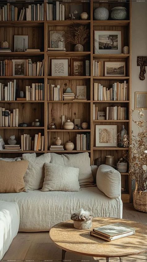 #BEAUTY, #RELATIONSHIPS #Fashion #Animals #Outfits #Winter Outfits #Animals Room Ideas Creative, Room With Bookshelves, Brown Bookshelves, Bookshelves Ideas, Cozy Home Library, Bookshelf Ideas, Sliding Room Dividers, Small Living Room Ideas, Modular Furniture