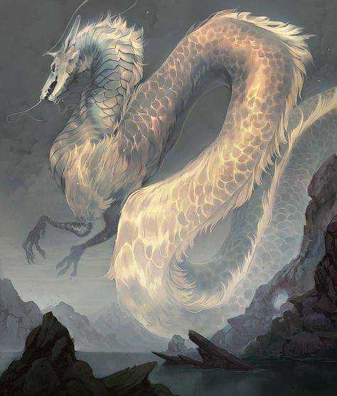 Eastern Dragon, Ice Dragon, Dragon Artwork Fantasy, Cute Fantasy Creatures, The Revenant, Fantasy Creatures Art, Dragon Artwork, Mythical Creatures Art, Dragon Drawing