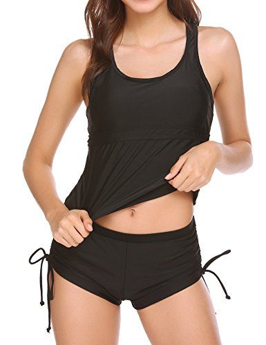 Ekouaer Pin Up Padded Swimwear With Boyshorts Tankini Swi... #swimsuit #swimwear #swimdress #fashion #style #shopping #hipster  #litewear #womenswear  #love   #women #womenfashion #Clothing   #womenswear #Womensclothing #womenstyle  #boardshort #swimshort #skirtini Padded Swimwear, Empire Waist Tops, Tankini Swimsuits For Women, Swimsuit For Women, Curvy Swimwear, Tankini Swimsuit, Swimming Suit, Plus Size Swimsuits, Tankini Swimsuits