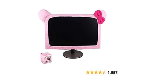 Amazon.com: Monfurise 20"-29" Lovely Cute Dustproof Computer Monitor Cover with Cat Ear Laptop TV LCD Screen Monitor Decoration Dust Cover Protector, Pink : Electronics Monitor Decoration, Pink Electronics, Monitor Cover, Tv Lcd, Gamer Room, Cat Ear, Lcd Tv, Lcd Monitor, Dust Cover