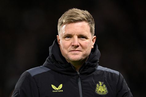 Newcastle United's manager, Eddie Howe, has expressed understanding if transfer decisions are made this month to ensure the club's future. Despite this, he does not foresee having a substantial budget, often referred to as a 'war chest,' at his disposal in the upcoming summer. NEWCASTLE UPON TYNE, ENGLAND - JANUARY 13: Eddie Howe the head coach / manager of Newcastle United during the Premier League match between Newcastle United and Manchester City at St. James Park on January 13, 2024 ... Eddie Howe, Premier League Matches, Newcastle United, Newcastle Upon Tyne, Manchester City, Newcastle, Premier League, Manchester, The Unit