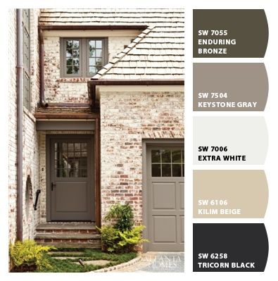 Brick And Shaker Exterior, Color Combinations Paint, House Paint Color Combination, Light Brick, Exterior House Paint Color Combinations, Exterior House Color, Home Exterior Makeover, Brick Exterior, Brick Exterior House