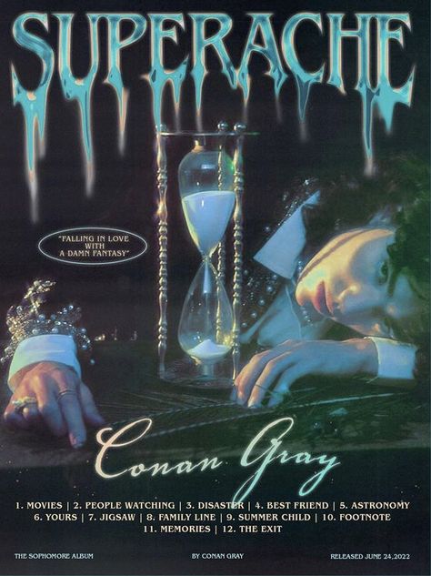 Vintage Conan Gray Poster, Conan Gray Album Poster, Conan Gray Music Poster, Movie Poster Aesthetic Room, Conan Gray Poster Superache, Conan Gray Poster Prints, Conan Gray Poster Aesthetic, Conan Grey Poster, Superache Poster