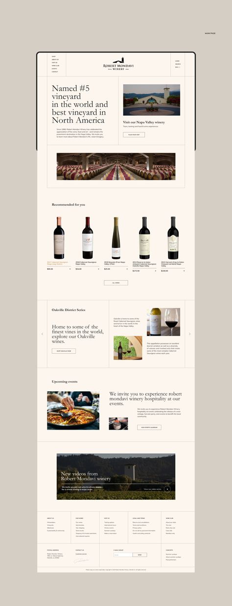 Minimalistic Portfolio Website, Line Website Design, Winery Marketing Ideas, Minimalism Web Design, Minimalistic Website Design, Minimalist Website Design, Flat Design Website, Robert Mondavi, Website Design Inspiration Business