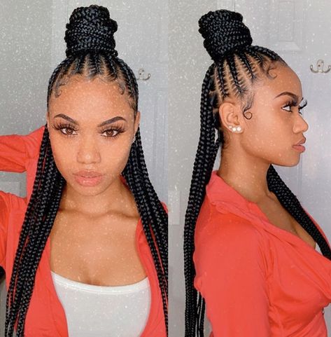 Row Braids Black Women, Trible Braids Freestyle Boho, Tribe Braided Hairstyles, Trible Braids Freestyle Flip Over, Corn Row Braids Black Women, Corn Row Braids, Braids Black Women, Corn Row, Updo Braids