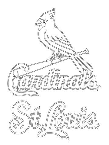 Logo Coloring Pages, St Louis Cardinals Logo, Baseball Coloring Pages, Stl Cardinals Baseball, Sewing Logo, St Louis Cardinals Baseball, Stl Cardinals, Mlb Logos, Cardinal Bird