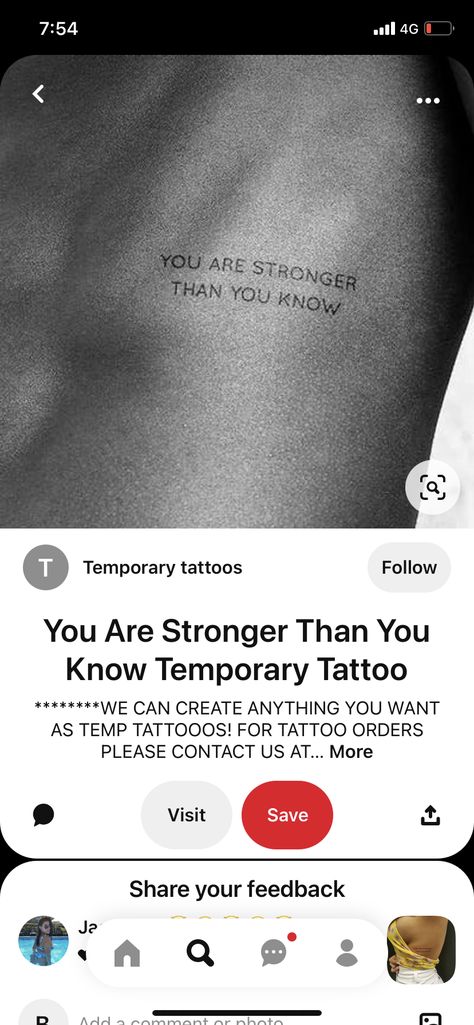 Mind Tattoo, Think Tattoo, You Are Stronger, Stronger Than You Think, Tat Ideas, You Are Strong, Stronger Than You, Temporary Tattoos, Temporary Tattoo