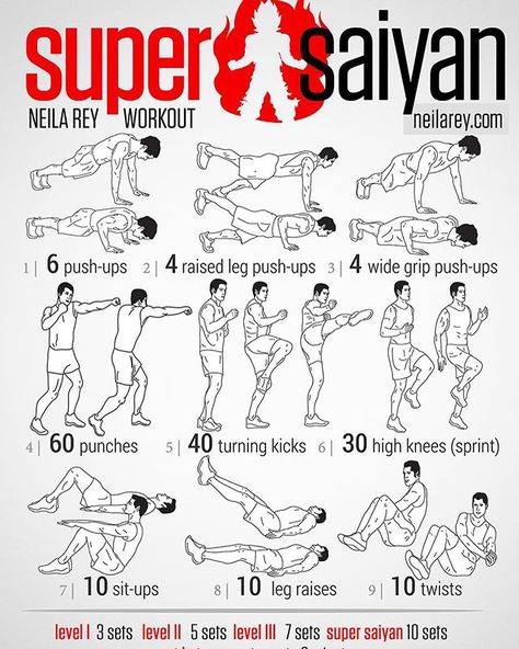 Im a level 1 Saiyan so far.  What are you?  #supersaiyanworkout #thatdadzach #fitdad Super Saiyan Workout, Saiyan Workout, Neila Rey Workout, Hero Workouts, Superhero Workout, Trening Sztuk Walki, Martial Arts Workout, Ab Workout At Home, Workout Chart