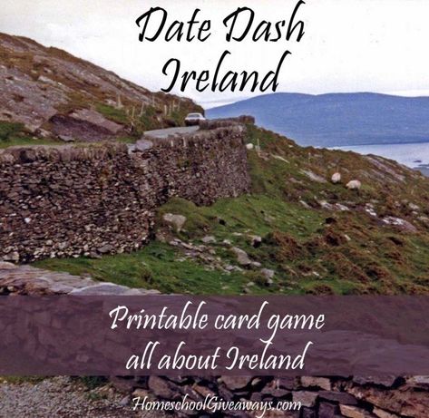 FREE Date Dash Ireland – Irish History Card Game. In what year were the Vikings defeated at Clontarf by Brian Boru? In what year did Ireland declare itself a republic? Test your knowledge of Irish history with this free printable card game. All thirty questions include two levels of difficulty, so it’s perfect for middle school or high school. Download your copy today, and have fun learning Irish history! Learning Irish, Brian Boru, Teaching Freebies, History Games, Ancient Ireland, Scotland History, Homeschool Freebies, Free Printable Cards, Homeschool Inspiration