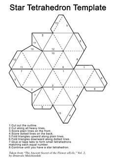 Star Tetrahedron Printout Template Star Tetrahedron, Geometric Shapes Drawing, Sacred Geometry Patterns, The Flower Of Life, Paper Art Projects, Star Template, Shapes Images, Christmas Arts And Crafts, Geometry Pattern