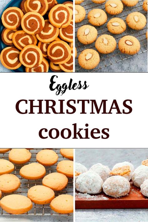 No Egg Gingerbread Cookies, Eggless Christmas Baking, Egg Free Cookies Christmas, Eggless Christmas Cookies Recipes, Christmas Cookies No Eggs, Christmas Cookies Without Eggs, Eggless Cookies Recipes Egg Free, No Egg Cookies Recipes, Eggless Christmas Desserts