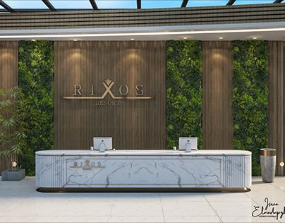 Tropical Reception Desk, Resort Reception Design, Resort Reception Lobby, Reception Lobby Design, Hotel Reception Design, Clinic Reception, Wooden Reception Desk, Resort Reception, Reception Hotel