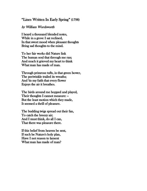 lines written in early spring by William Wordsworth Wordsworth Poetry, William Wordsworth, Amazing Books, Penny Dreadful, Motivation Board, Human Soul, Love Me Quotes, English Literature, Poem Quotes