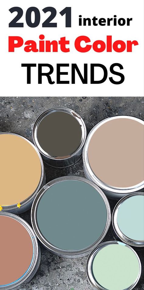 Calming blues, invigorating greens and gentle earthen colors are dominating the paint color trends for 2021. Check out all the top paint colors for home for this year! Best Kitchen Paint Colors For Walls, House Colors Interior Ideas, Paint Colors For Kitchen Walls, Home Paint Colors Interior, Best Interior Paint Colors, Interior House Paint Colors, Interior Paint Color, Calming Paint Colors, Warm Neutral Paint Colors