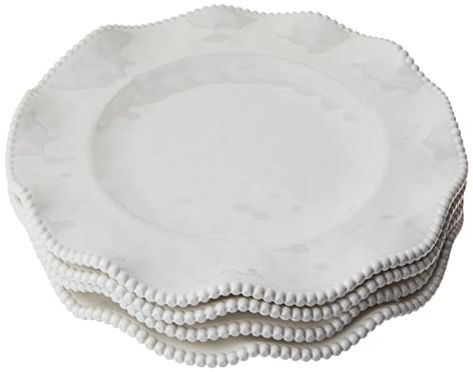 Certified International Perlette Cream Melamine 11" Dinner Plates, Set of 4 Cream Dinnerware, Plate Chargers, Melamine Dinnerware Sets, Melamine Dinner Plates, Melamine Dinnerware, Special Dinner, White Plates, Dinner Plate Sets, Plates Set