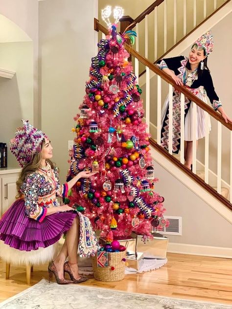 Hmong Christmas Tree, Hmong Ornaments, Hmong Christmas, Hmong Wedding, Hmong Clothing, Hmong Culture, Hmong Fashion, Paj Ntaub, Hmong Clothes