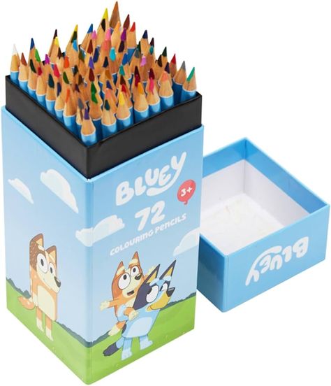 Bluey Colouring Pencils for Kids - 72 Pencils Colouring Box Colouring Set for Children Aged 3+ Gifts for Kids : Amazon.co.uk: Toys & Games Bluey Colouring, Bluey Merchandise, Bluey Stuff, Kids Colouring, Cute Stationary School Supplies, Happy Birthday Printable, Colouring Pencils, December Christmas, 2nd Birthday Party Themes