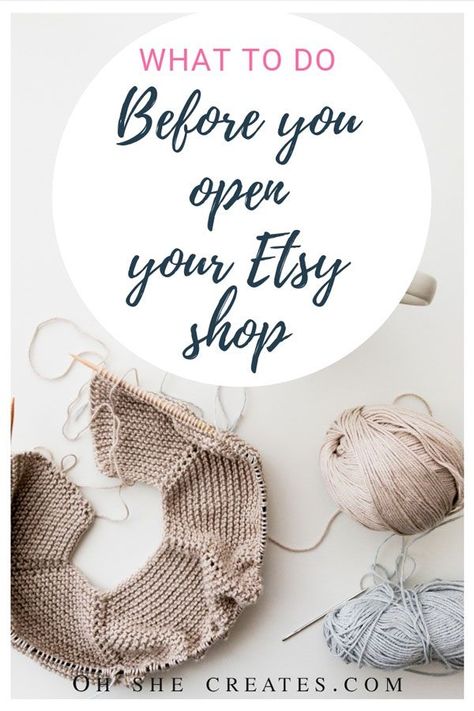 What to do before you open an Etsy shop Starting An Etsy Shop, Starting Etsy Shop, Crochet Projects To Sell, Starting An Etsy Business, Projects To Sell, Diy Jewelry To Sell, Etsy Shop Names, Opening An Etsy Shop, Etsy Marketing