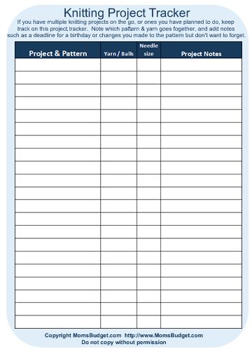 Knitting Project Tracker Printable Hahahahahahahaha ..... Like this will help me finish them! Knitting Organization, Project Tracker, Knitting Room, Crochet Project Free, Tracker Free, Crochet Business, Crochet Diy, Crochet Instructions, Crochet Chart