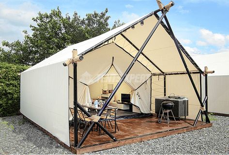 Canvas Tent Camping, Luxury Camping Tents, Canvas Wall Tent, Tenda Camping, Tent Living, Glamping Tent, House Tent, Wall Tent, Glamping Resorts