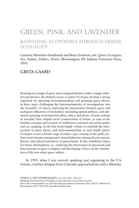 Queer Ecology, Queer Theory, Mission Projects, Pink And Lavender, Johns Hopkins University, Science Resources, Indiana University, Johns Hopkins, University Campus