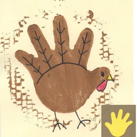 Hand Print Turkey Hand Turkey Craft, Turkey Art Projects, Hand Turkey, Turkey Drawing, Turkey Print, Turkey Handprint, Turkey Art, 2nd Grade Art, Thanksgiving Preschool