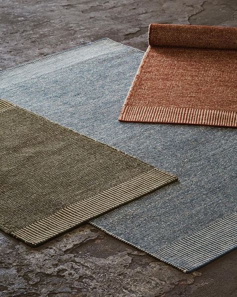 Scandinavian Carpet, Jute Wool Rug, Facebook Design, Straight Lines, Interior Trend, Moss Green, Weaving Techniques, Mat Rugs, Danish Design