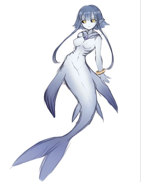 Monster People, Mermaid Shark, Shark Mermaid, Kaiju Design, Shark Girl, Monster Girl Encyclopedia, Mermaid Drawings, Anime Shadow, Creature Feature