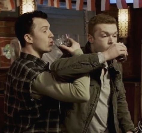 Ian And Mickey Cute Photos, Cameron Monaghan And Noel Fisher Rares, Cam And Noel, Gallavich Pfp, Mickey From Shameless, Cam Monaghan, Mickey Milkovich, Shameless Mickey And Ian, Shameless Characters