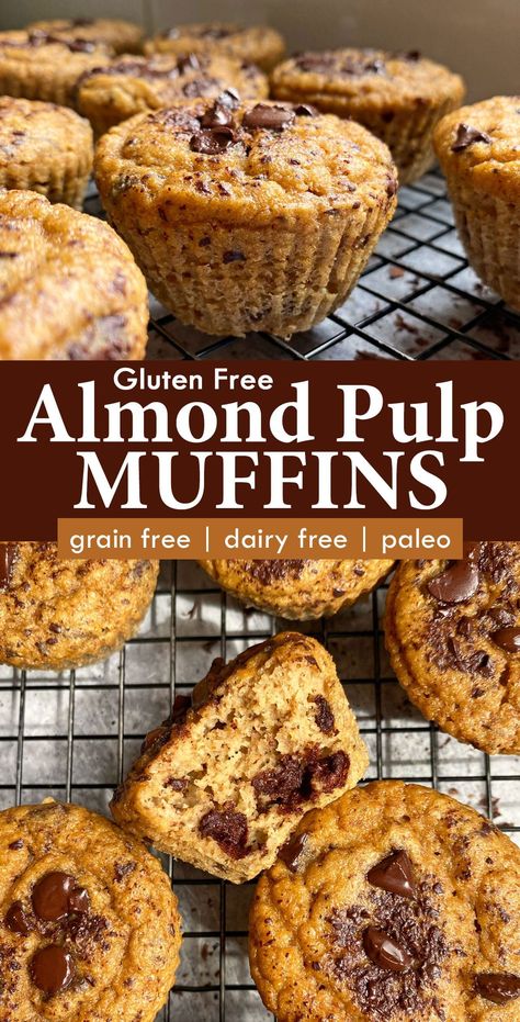 Pulp Muffins, Almond Pulp Recipes, Almond Cow, Homemade Nut Milk, Muffins Gluten Free, Pulp Recipe, Breakfast Sides, Healthy Muffin Recipes, Gluten Free Muffins