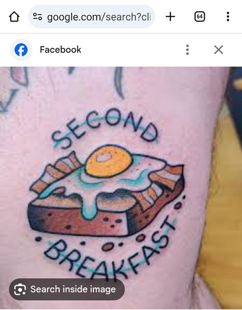 Breakfast Tattoo Ideas, Breakfast Tattoo, Lotr Tattoo, Neotraditional Tattoo, Second Breakfast, Leg Sleeve, Leg Sleeves, Piercing Jewelry, Tattoos And Piercings