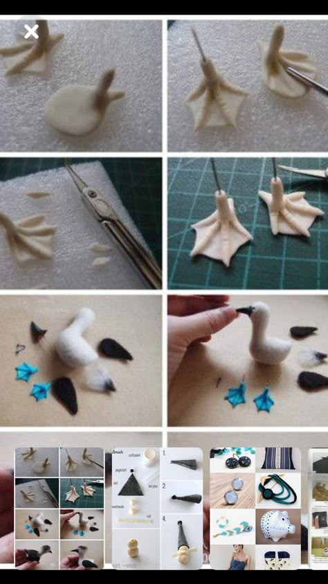 Needle Felted Swan, Needle Felting Armature, Needle Felt Bird Tutorial, Needle Felt Taxidermy, Needle Felted Fairy Tutorial, Tovad Ull, Needle Felting Tutorial, Needle Felting Diy, Needle Felting Tutorials