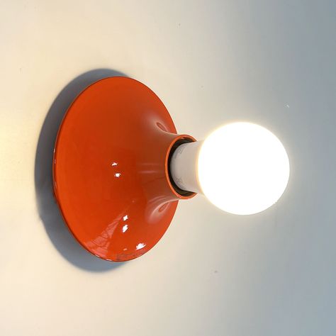 Listed on VNTG.com: Orange Teti Wall Lamp by Vico Magistretti for Artemide, 1970s | #vntg #vintage Vico Magistretti, Design Lighting, Bed Lights, Guest Bathroom, Hanging Lamp, Vintage Design, Wall Lamp, Century Modern, Floor Lamp