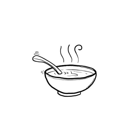 Miso Tattoo, Cute Tats, Doodle Icon, Vector Sketch, Illustration Cartoon, Miso Soup, Hot Soup, Sketch Illustration, Bowl Of Soup