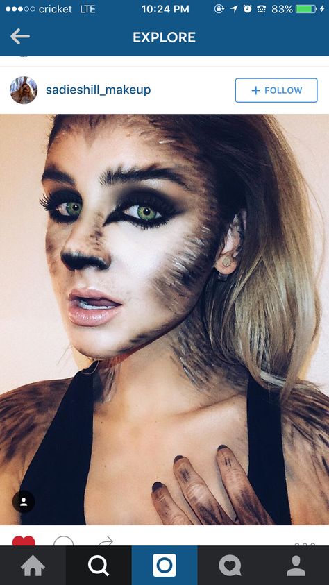 Lobisomem versão feminina é lobiwomen? Werewolf Halloween Makeup, Werewolf Makeup, Wolf Makeup, Werewolf Halloween, Werewolf Costume, Halloween Make-up Looks, Halloweenský Makeup, Animal Makeup, Wolf Costume