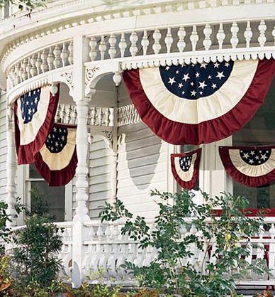 Red White And Blue Decorations, American Flag Bunting, Blue Decorations, Patriotic Bunting, Vintage Bunting, Independance Day, Home Of The Brave, 4th Of July Decorations, Patriotic Holidays