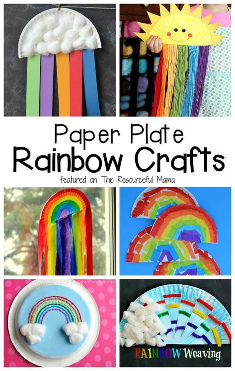 Lots of great rainbow crafts that preschoolers and kindergartners can make for spring, summer, St. Patrick's Day or when celebrating the letter R during a letter a week unit! #stpatricksday #rainbowcrafts Rainbow Crafts Preschool, Rainbow Crafts For Kids, Rainbow Activities, St Patricks Day Crafts For Kids, Diy Summer Crafts, Craft Sticks, Spring Crafts For Kids, Rainbow Paper, Art And Craft Videos