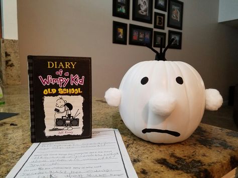 Pumpkin report Diary of the Wimpy Kid Diary Of The Wimpy Kid, Book Character Pumpkins, Story Book Pumpkin, Character Pumpkins, Pumpkin Decorating Contest, Pumpkin Books, Diary Of A Wimpy, Pumpkin Contest, Diary Of A Wimpy Kid