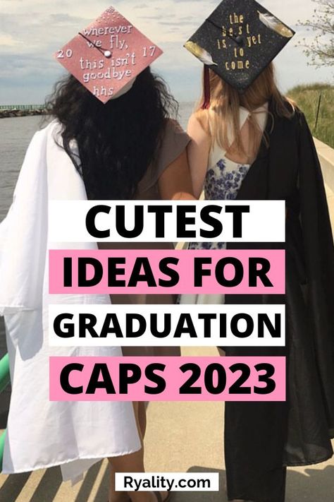 Cute Graduation Cap Ideas, Disney Graduation Cap Ideas, College Cap Decorations, Funny Grad Cap Ideas, Disney Grad Caps, Cap Decoration Ideas, High School Graduation Cap Designs, Graduation Cap Decor, Graduation Cap Designs College