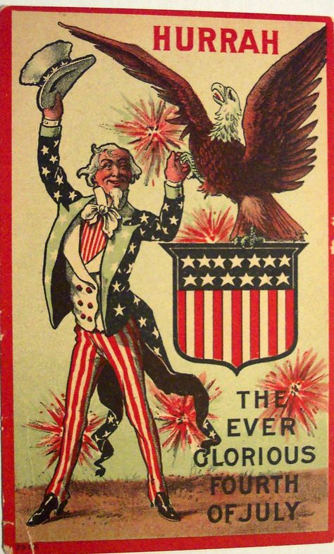 vintage-postcard---4th-of-july_3592142719_o #usa #military #memorialday #veteransday #vintage #retro #fourthofjuly #ads #photos #patriotic #america Vintage Fourth Of July, Yankee Doodle Dandy, Patriotic Images, Patriotic Pictures, Vintage Patriotic, Patriotic Art, Graphic Ideas, Veteran’s Day, The Fourth Of July