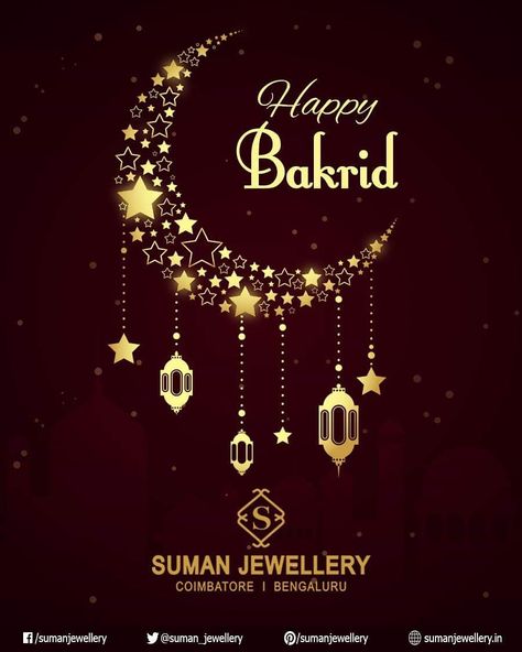 May this festival of sacrifice, faith & purity abundant your life with joy & good health  Happy Bakrid!  #suman_jewellery #wishes #bakrid Happy Bakrid Wishes, Happy Bakrid, Good Health, Special Day, Festival, Health, Quick Saves