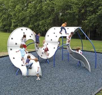 playground design on a slope | playground design tips? Is it time to make changes on your playground ... Fitness Circuits, Playground Climber, Cool Playgrounds, Children Playground, Urban Playground, Commercial Playground Equipment, Landscape Structure, School Playground, Natural Playground